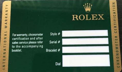 new style rolex warranty card|rolex warranty card for sale.